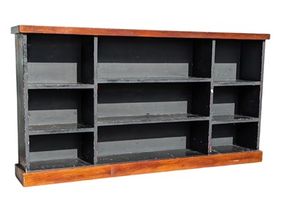 Lot 975 - 20TH CENTURY PAINTED MAHOGANY LIBRARY BOOKCASE