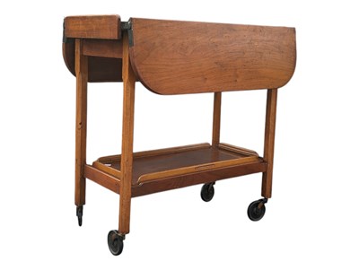 Lot 845 - BRITISH MODERN DESIGN - MID CENTURY TEAK TROLLEY