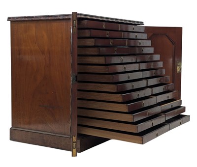 Lot 257 - LARGE 19TH CENTURY VICTORIAN MAHOGANY COLLECTORS CABINET