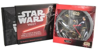 Lot 137 - STAR WARS - 3D WALL CLOCK & 30TH ANNIVERSARY TRIBUTE BOOK