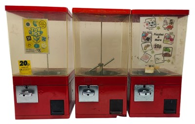 Lot 18 - ' SUPERETTE ' - THREE VINTAGE 20P SWEETS SHOP VENDING MACHINES