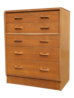 Lot 854 - E. GOMME G PLAN BRANDON RANGE OAK CHEST OF DRAWERS