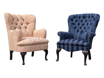 Lot 962 - TWO 20TH CENTURY BUTTONBACK ARMCHAIRS