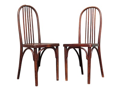 Lot 964 - THONET, AUSTRIAN - PAIR OF THONET BENTWOOD BISTRO CHAIRS