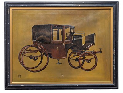Lot 591 - JOHN LEIGH PEMBERTON (1911-1997) - ROYAL COACH OIL ON CANVAS PAINTING