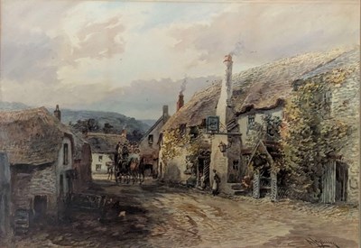 Lot 411 - ALFRED LEYMAN (1856-1933) - OLD SHIP INN, PORLOCK - WATERCOLOUR