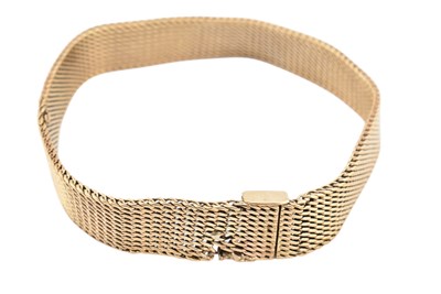 Lot 222 - HALLMARKED 9CT GOLD MESH BRACELT