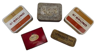 Lot 167 - TOBACCIANA. COLLECTION OF FIVE EARLY 20TH CENTURY ADVERTISING CIGARETTE TINS