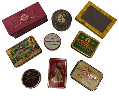 Lot 176 - TOBACCIANA. EIGHT EARLY 20TH CENTURY VINTAGE ADVERTISING CIGARETTE TINS