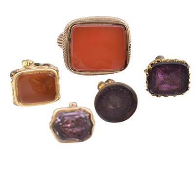 Lot 203 - COLLECTION OF 19TH CENTURY WATCH SEAL FOBS