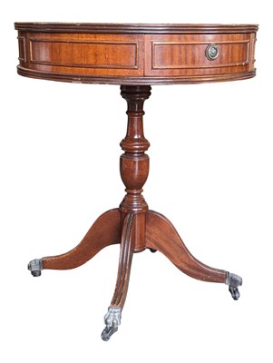 Lot 960 - ENGLISH GEORGE III STYLE REGENCY DRUM TABLE