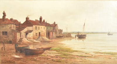 Lot 610 - GUSTAVE DE BREANSKI - 19TH CENTURY OIL ON CANVAS MARITIME SCENE IN GILTWOOD & GESSO FRAME
