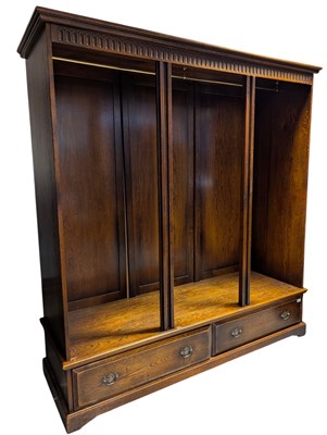 Lot 515 - HARRODS - ROYAL OAK RANGE - SOLID OAK TRIPLE-SECTION WARDROBE