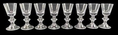 Lot 226 - HADELAND - REX - MATCHING SET OF EIGHT CRYSTAL WINE GLASSES