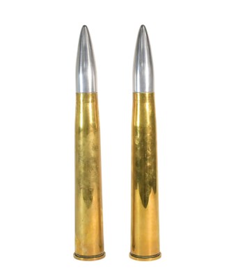 Lot 66 - TWO WWII SECOND WORLD WAR 40MM BOFORS GUN ROUND