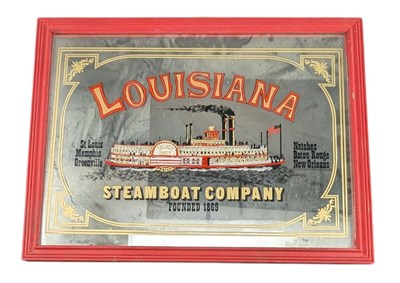 Lot 86 - LOUISIANA STEAMBOAT COMPANY - RETRO PUB ADVERTISING MIRROR