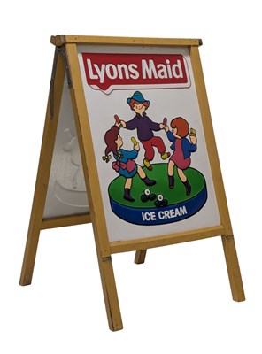 Lot 14 - LYONS MAID - VINTAGE MID CENTURY DOUBLE SIDED SIGN