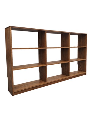 Lot 958 - 1940S OAK OPEN WINDOW LIBRARY BOOKCASE