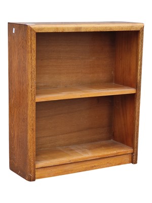 Lot 954 - 1940S ART DECO OAK OPEN WINDOW BOOKCASE