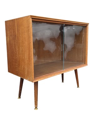 Lot 862 - BRITISH MODERN DESIGN - MID CENTURY GLAZED RECORD CABINET