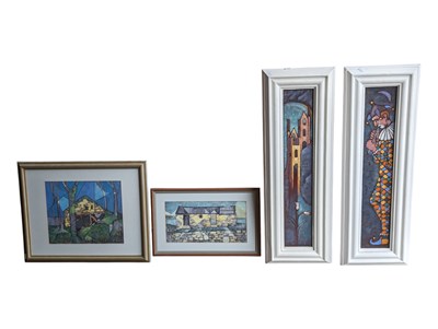Lot 870 - JOHN MASKELL - TWO OIL ON BORAD PAINTINGS & TWO PRINTS