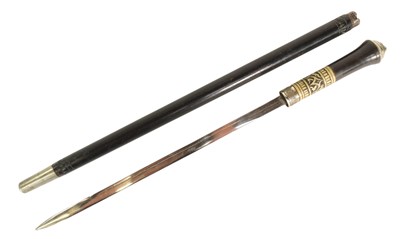 Lot 179 - 19TH CENTURY VICTORIAN GENTLEMANS SWORD STICK
