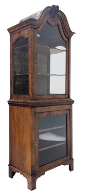 Lot 601 - 19TH CENTURY QUEEN ANNE REVIVAL WALNUT DISPLAY CABINET