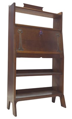 Lot 633 - ARTS & CRAFTS CIRCA 1920S OAK STUDENT BUREAU BOOKCASE