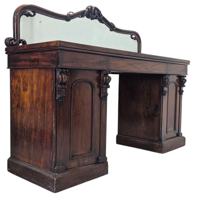 Lot 603 - 19TH CENTURY VICTORIAN MAHOGANY MIRROR-BACKED SIDEBOARD