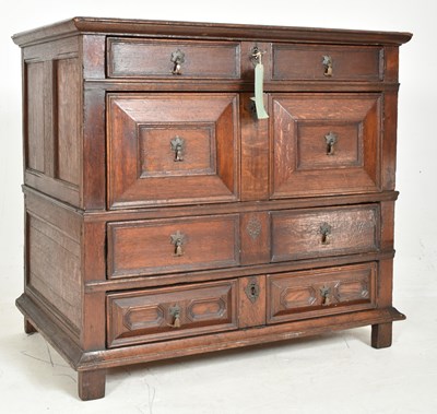 Lot 295 - 17TH CENTURY OAK COMMONWEALTH CHEST OF DRAWERS