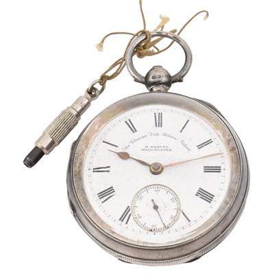 Lot 314 - VICTORIAN H SAMUEL HALLMARKED SILVER POCKET WATCH