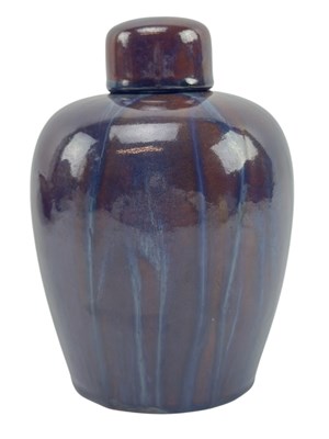 Lot 187 - PILKINGTON'S ROYAL LANCASTRIAN DRIP GLAZE STUDIO ART POTTERY GINGER JAR VASE