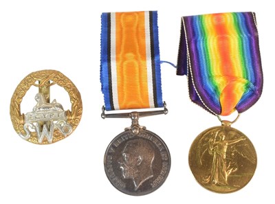 Lot 98 - WWI FIRST WORLD WAR MEDAL PAIR - SOUTH WALES BORDERERS