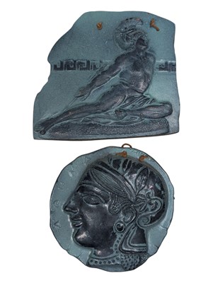 Lot 306 - TWO GREEK REPRODUCTION WALL HANGINGS