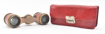 Lot 40 - PAIR EARLY 20TH CENTURY LEATHER CASED OPERA GLASSES BY VICKERY