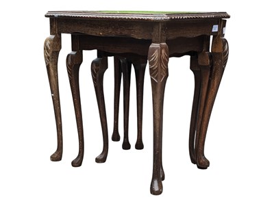 Lot 938 - VINTAGE 20TH CENTURY REGENCY REVIVAL NEST OF TABLES