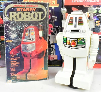 Lot 644 - RETRO TOYS - X4 VINTAGE BATTERY OPERATED ROBOTS