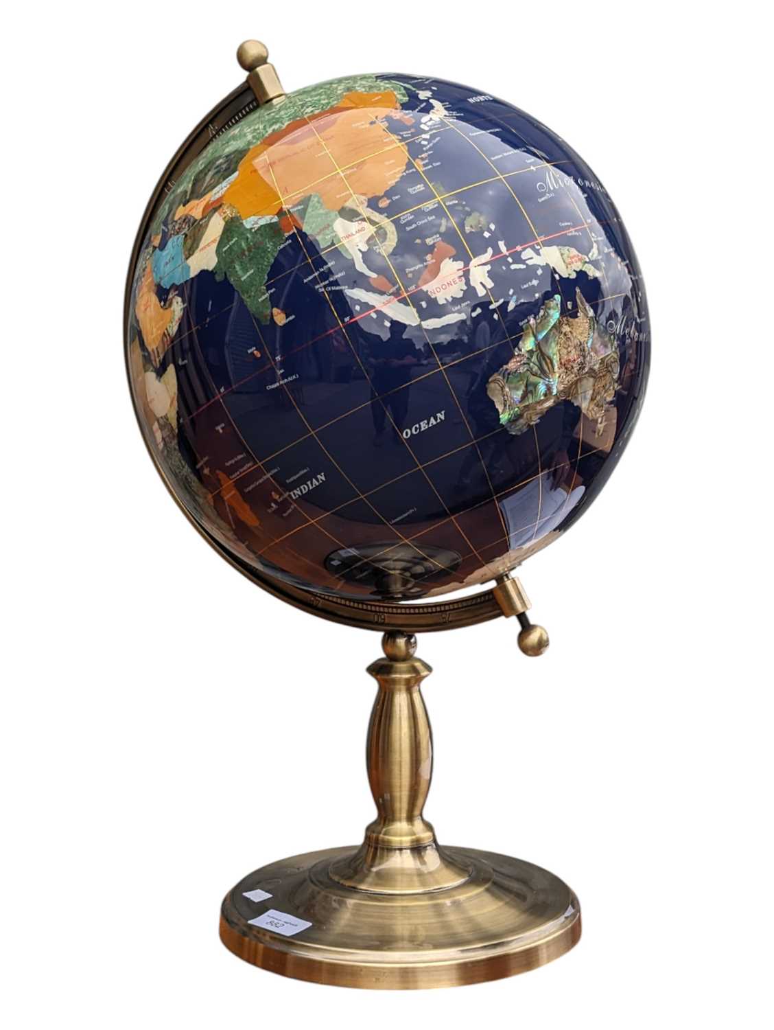 Lot 882 - VINTAGE 20TH CENTURY GEM SET WORLD TABLE TOP GLOBE