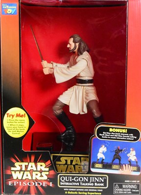Lot 123 - STAR WARS - 1999 EPISODE I INTERACTIVE TALKING BANK FIGURES