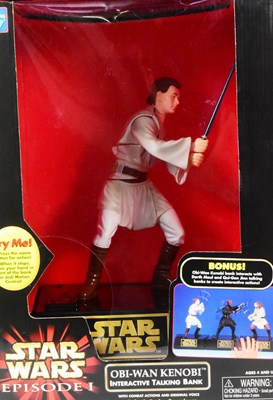Lot 123 - STAR WARS - 1999 EPISODE I INTERACTIVE TALKING BANK FIGURES