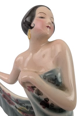 Lot 147 - JOSEF LORENZL FOR GOLDSCHEIDER - ART DECO PORCELAIN CABINET FIGURINE