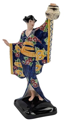 Lot 165 - JOSEF LORENZL - PORCELAIN CABINET FIGURINE OF A JAPANESE LADY IN KIMONO