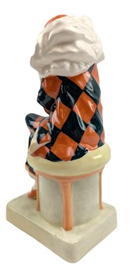 Lot 168 - JOSEF LORENZL FOR GOLDSCHEIDER - PORCELAIN CABINET FIGURINE OF A PIERROT