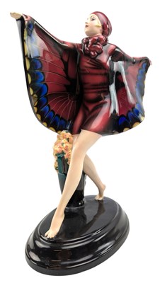 Lot 155 - JOSEF LORENZL FOR GOLDSCHEIDER - ART DECO PORCELAIN CABINET FIGURINE OF A DANCER