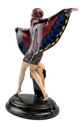 Lot 155 - JOSEF LORENZL FOR GOLDSCHEIDER - ART DECO PORCELAIN CABINET FIGURINE OF A DANCER