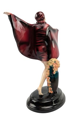 Lot 155 - JOSEF LORENZL FOR GOLDSCHEIDER - ART DECO PORCELAIN CABINET FIGURINE OF A DANCER