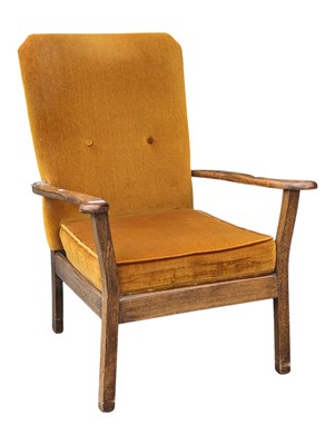 Lot 883 - BRITISH MODERN DESIGN - TEAK MID CENTURY EASY ARMCHAIR