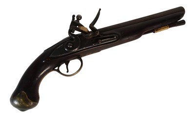 Lot 115 - 19TH CENTURY JEFFERY OF BRISTOL FLINTLOCK PISTOL
