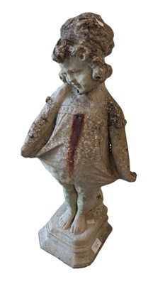 Lot 924 - VINTAGE MID CENTURY STONE COMPOSITE GARDEN STATUE