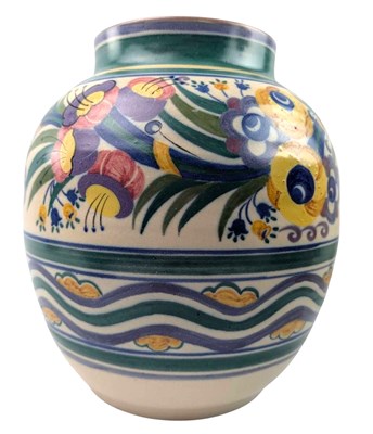 Lot 172 - LARGE CARTER STABLER & ADAMS POOLE CIRCA 1920S HAND PAINTED STUDIO POTTERY VASE